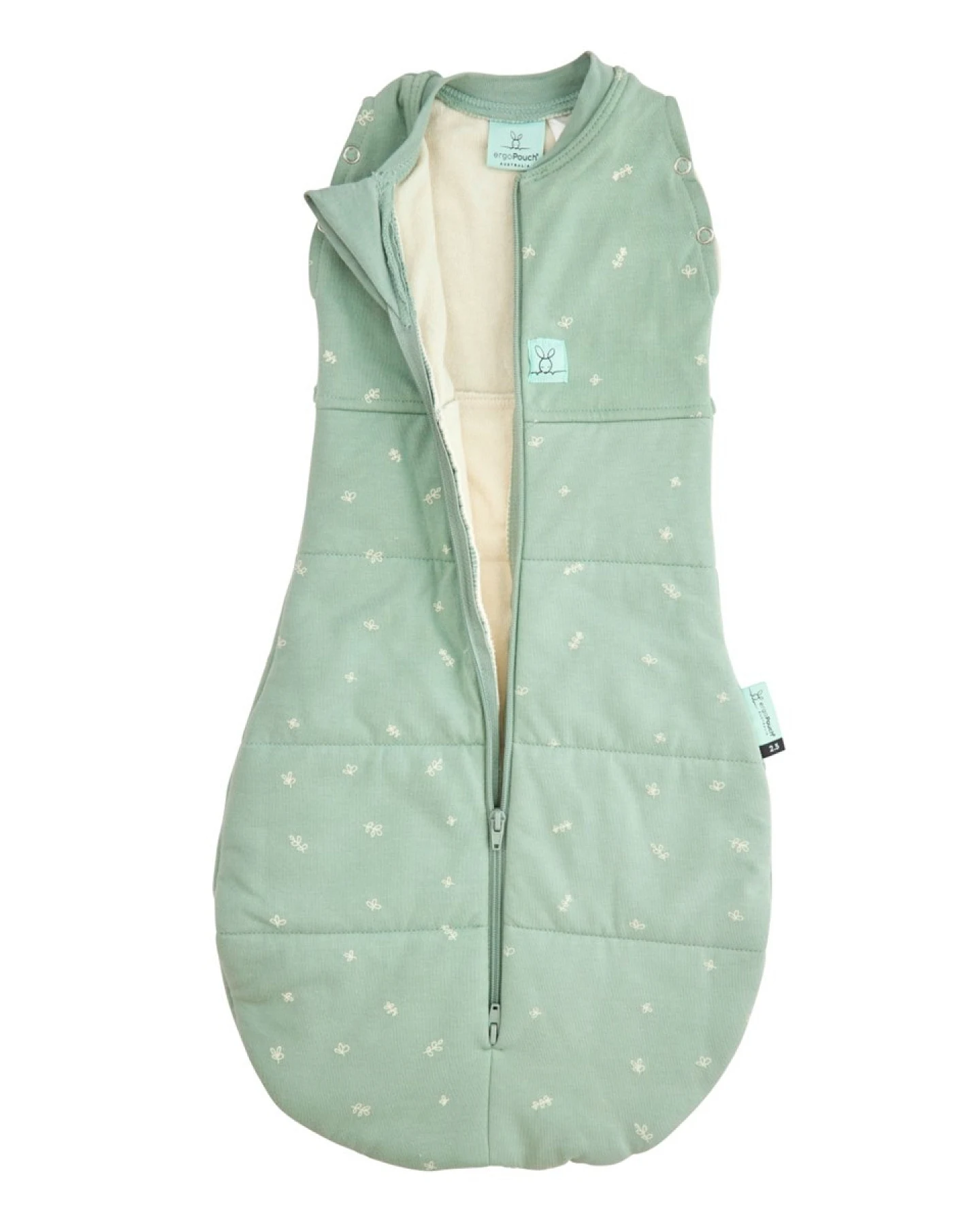 Baby Puck- und Schlafsack Winter "ergoCocoon" sage Gr. 3-6 Moante – Ansicht 2