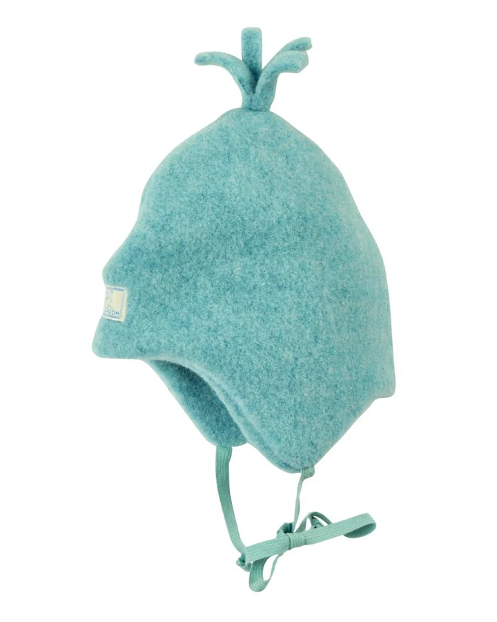 Pickapooh Baby und Kinder Mütze Bio-Schurwolle Fleece sea green Gr.52