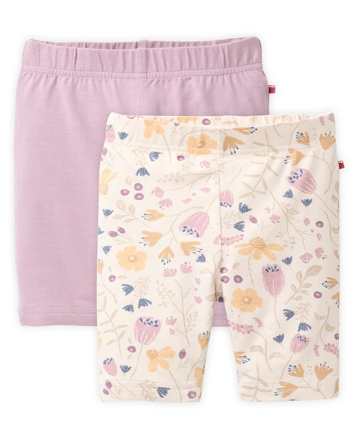People Wear Organic 2er-Pack Radlerhose dunkelmalve mix Gr. 110/116