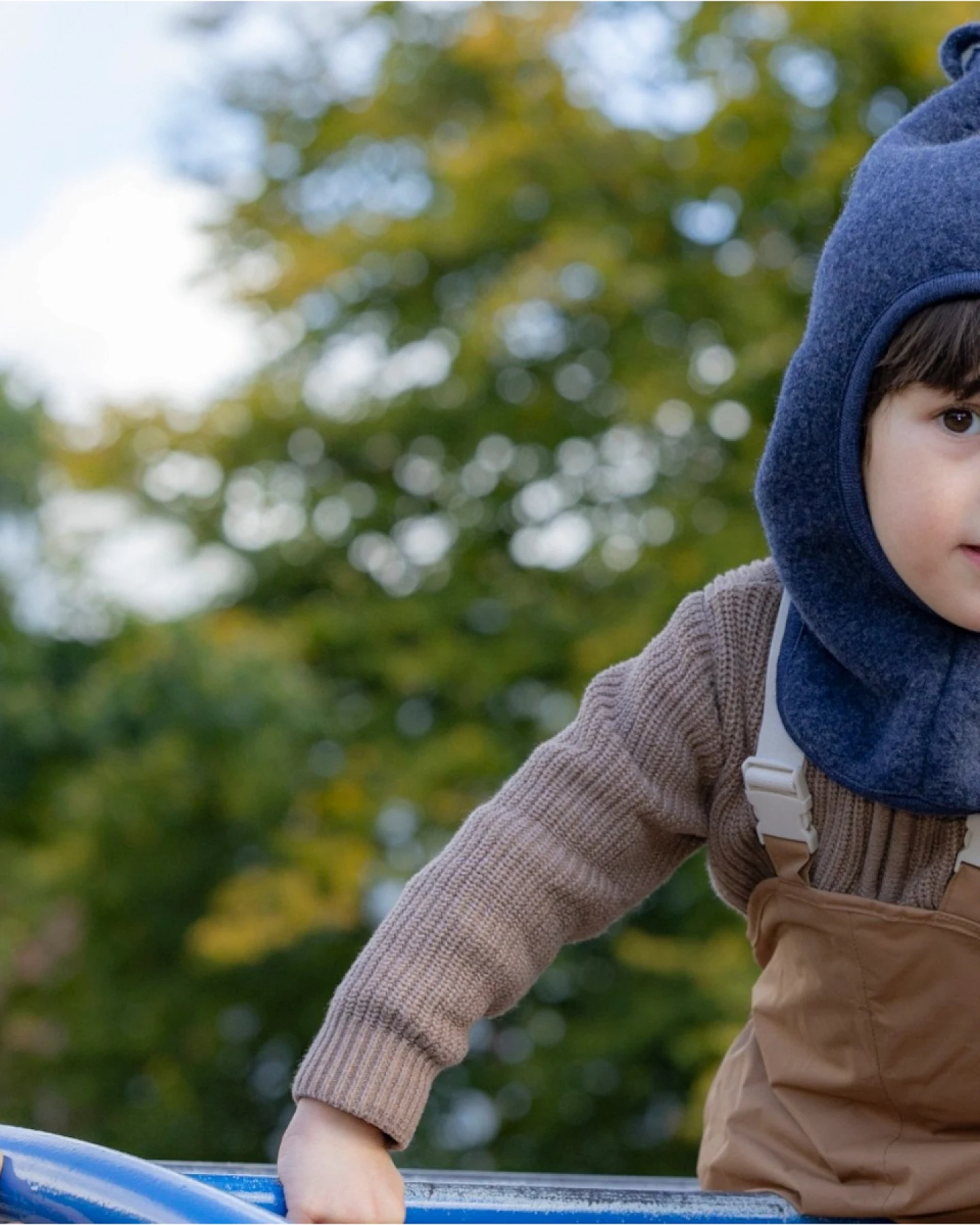 Pickapooh Baby und Kinder Schlupfmütze Mara Bio-Schurwolle Fleece marine Gr.48 – Ansicht 2
