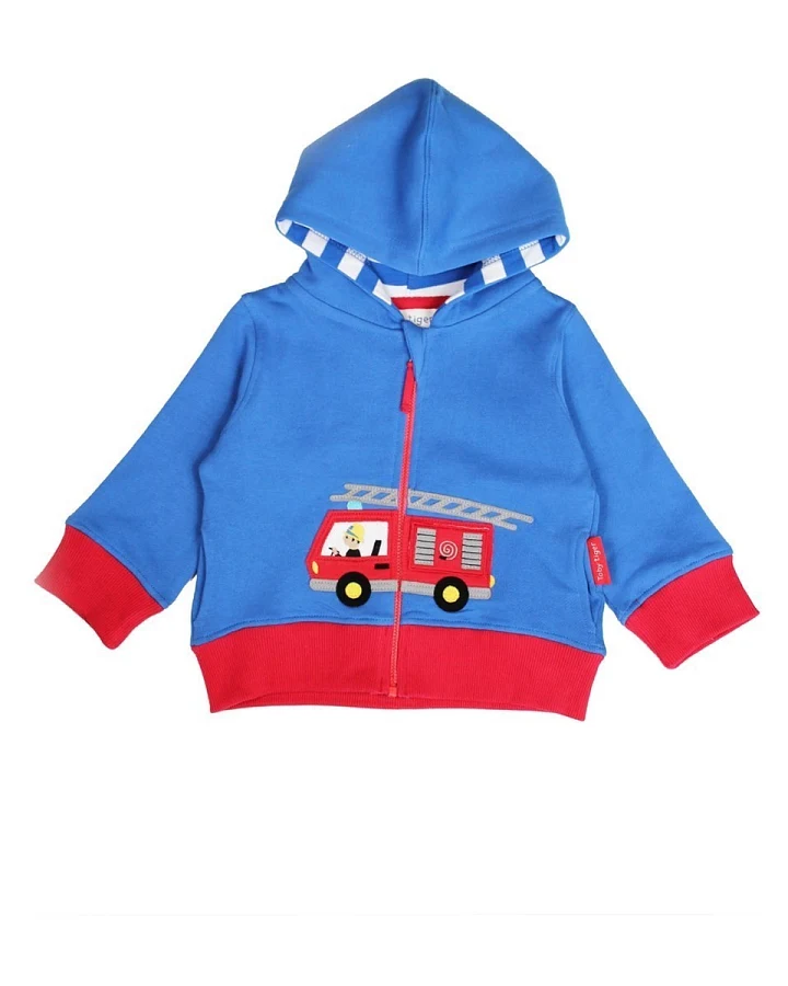 Baby und Kinder Jacke mit Kapuze Feuerwehr Gr.86