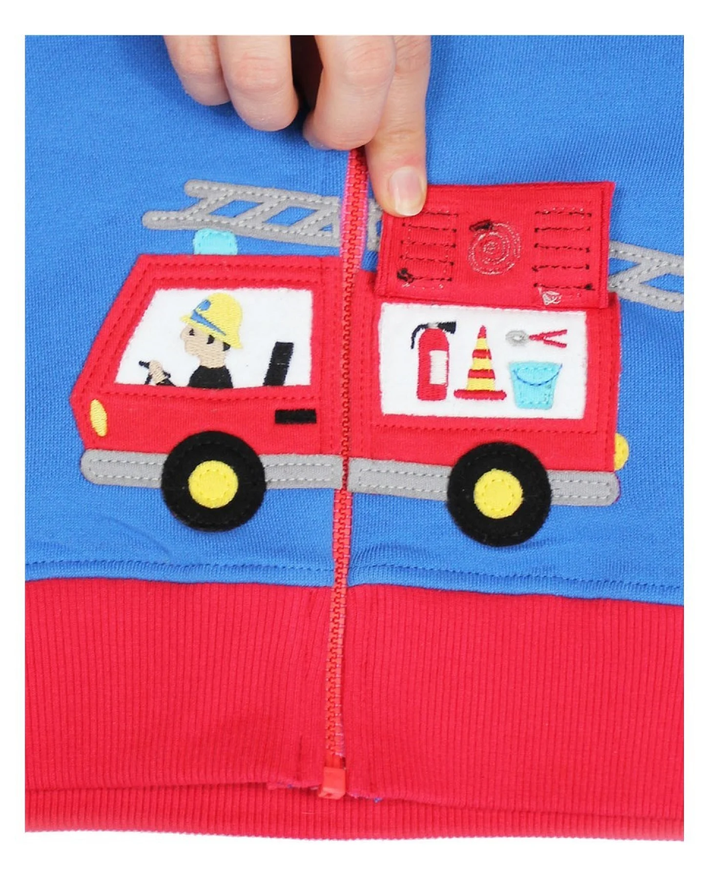 Baby und Kinder Jacke mit Kapuze Feuerwehr Gr.86 – Ansicht 2
