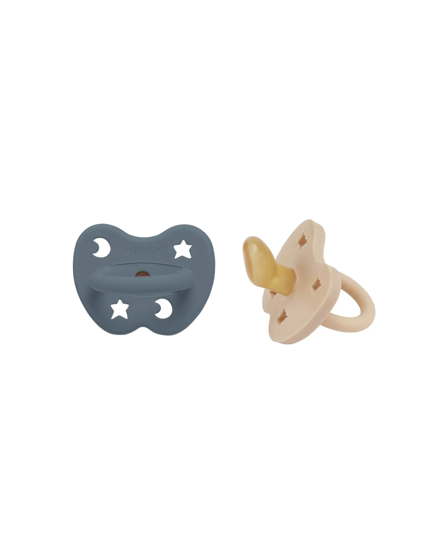 2er-Pack Schnuller Sand & Ocean Blue kiefergerecht ab 3 Monate, Naturkautschuk, Krone + Stern & – Ansicht 2