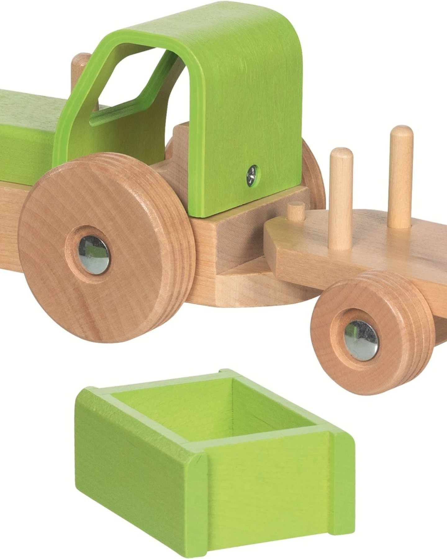 goki Traktor mit Anhänger Maße 25,5 x 10 x 11 cm – Ansicht 2