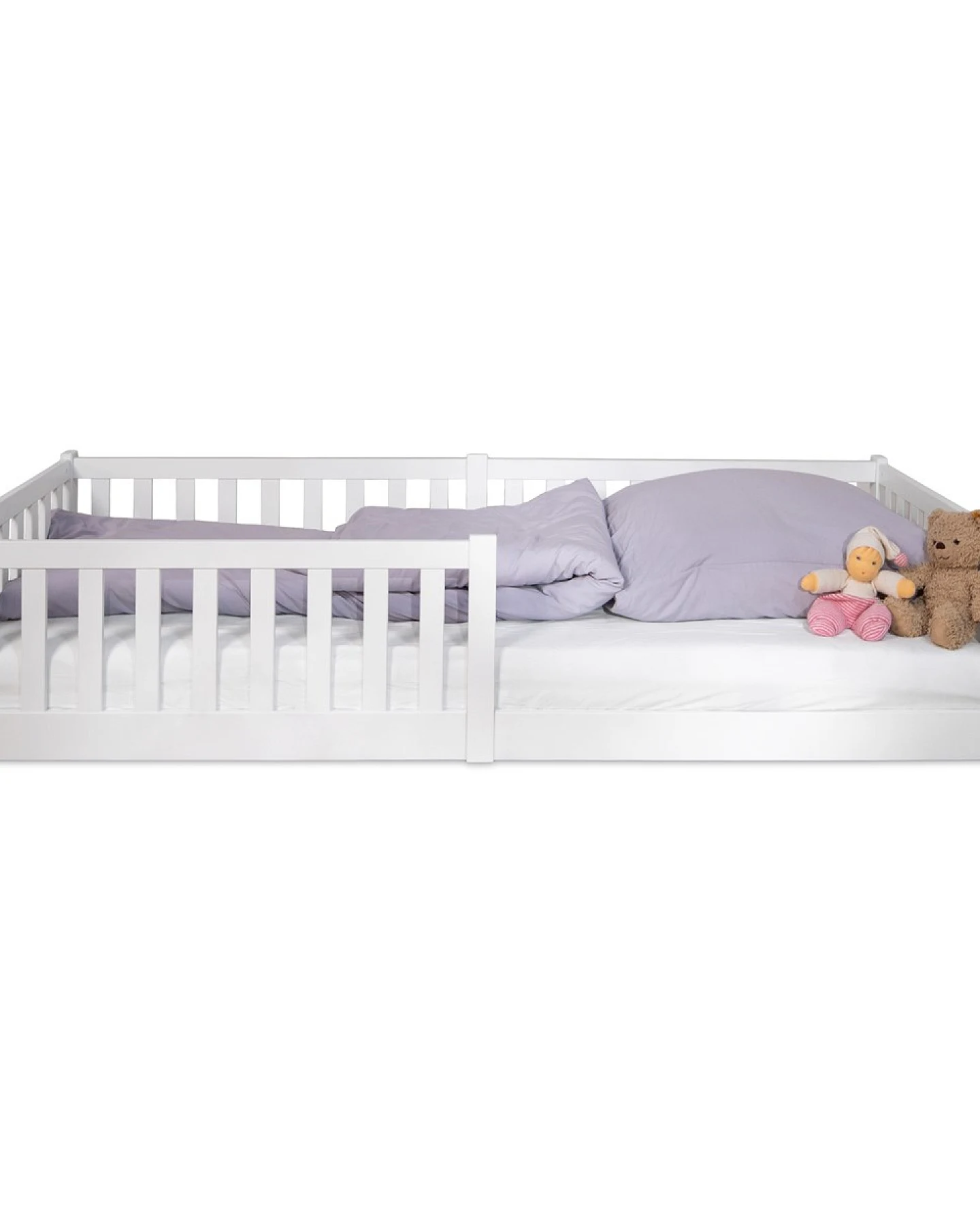 Hausbett Enno, Buche inkl. opt. Dach 90 x 200 cm, weiß – Ansicht 2