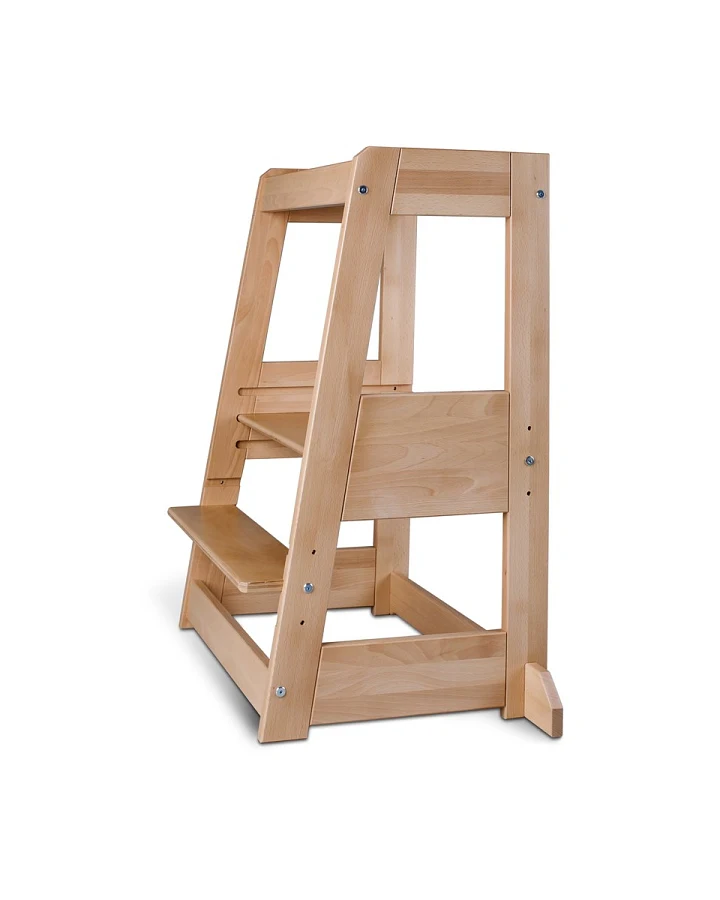 Zwillings Lernturm Felix, mitwachsend, Buche massiv 54 x 91 x 45 cm, natur