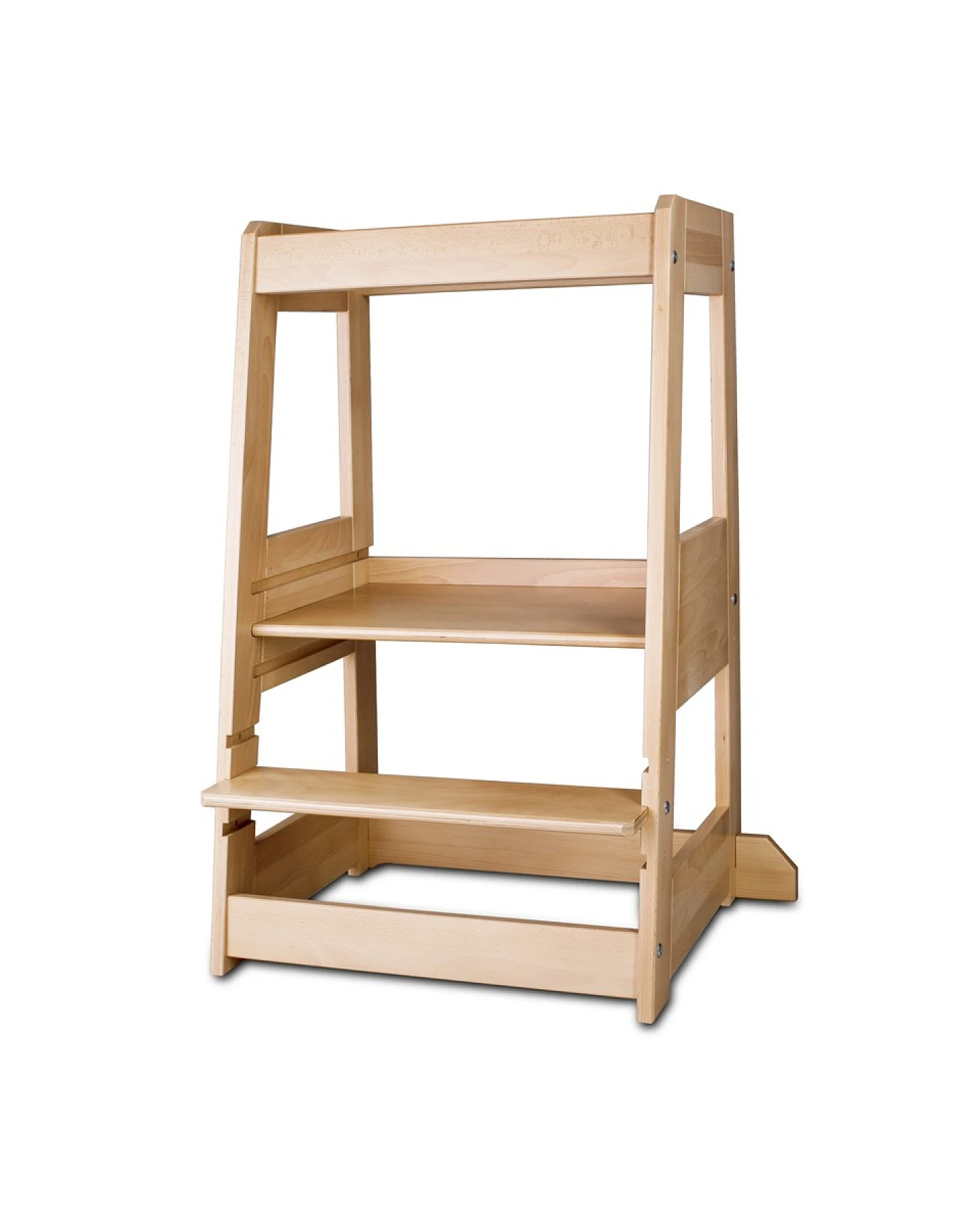 Zwillings Lernturm Felix, mitwachsend, Buche massiv 54 x 91 x 45 cm, natur – Ansicht 2