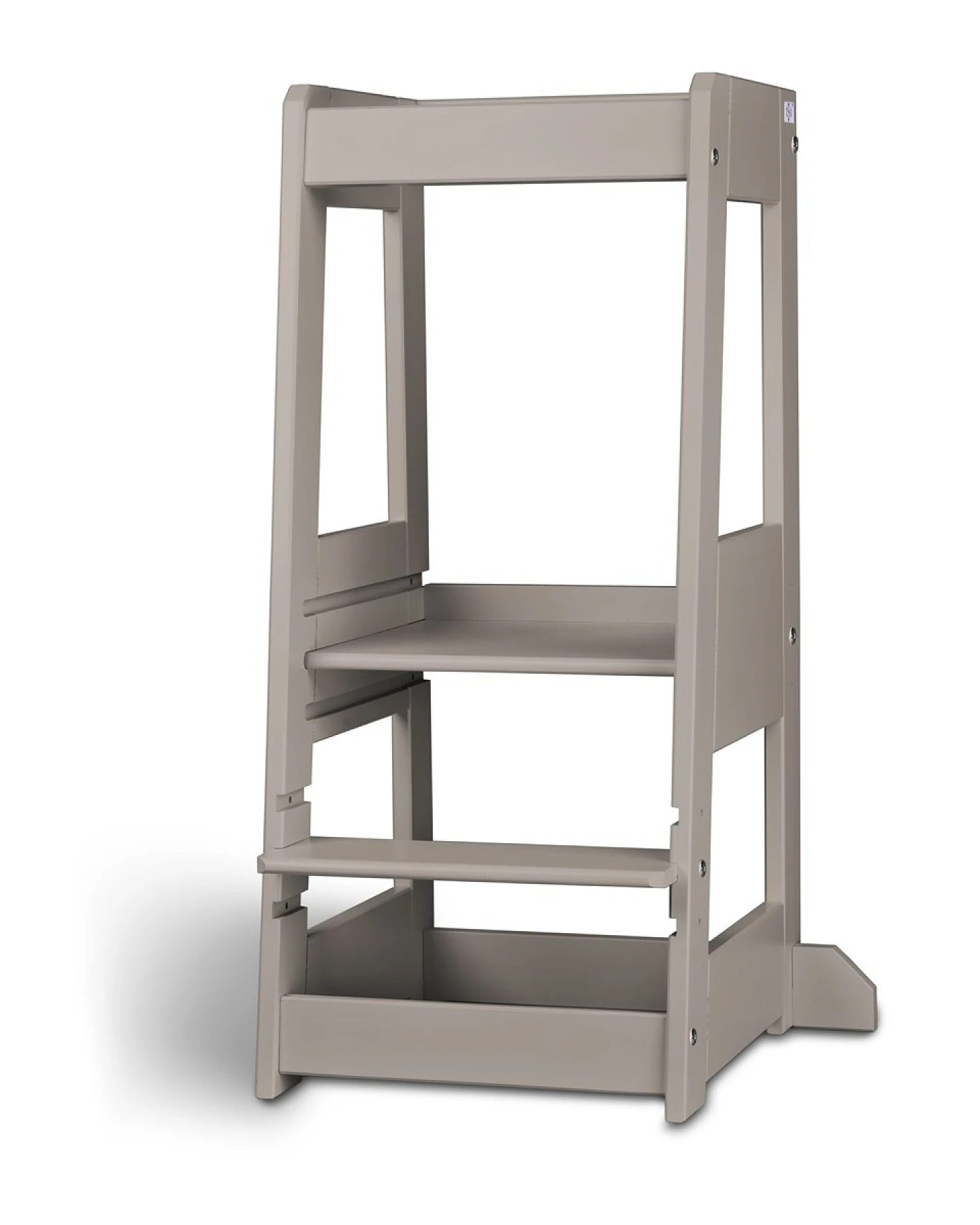 Lernturm Felix mitwachsend, Buche massiv 40 x 91 x 45 cm, stormy grey – Ansicht 2