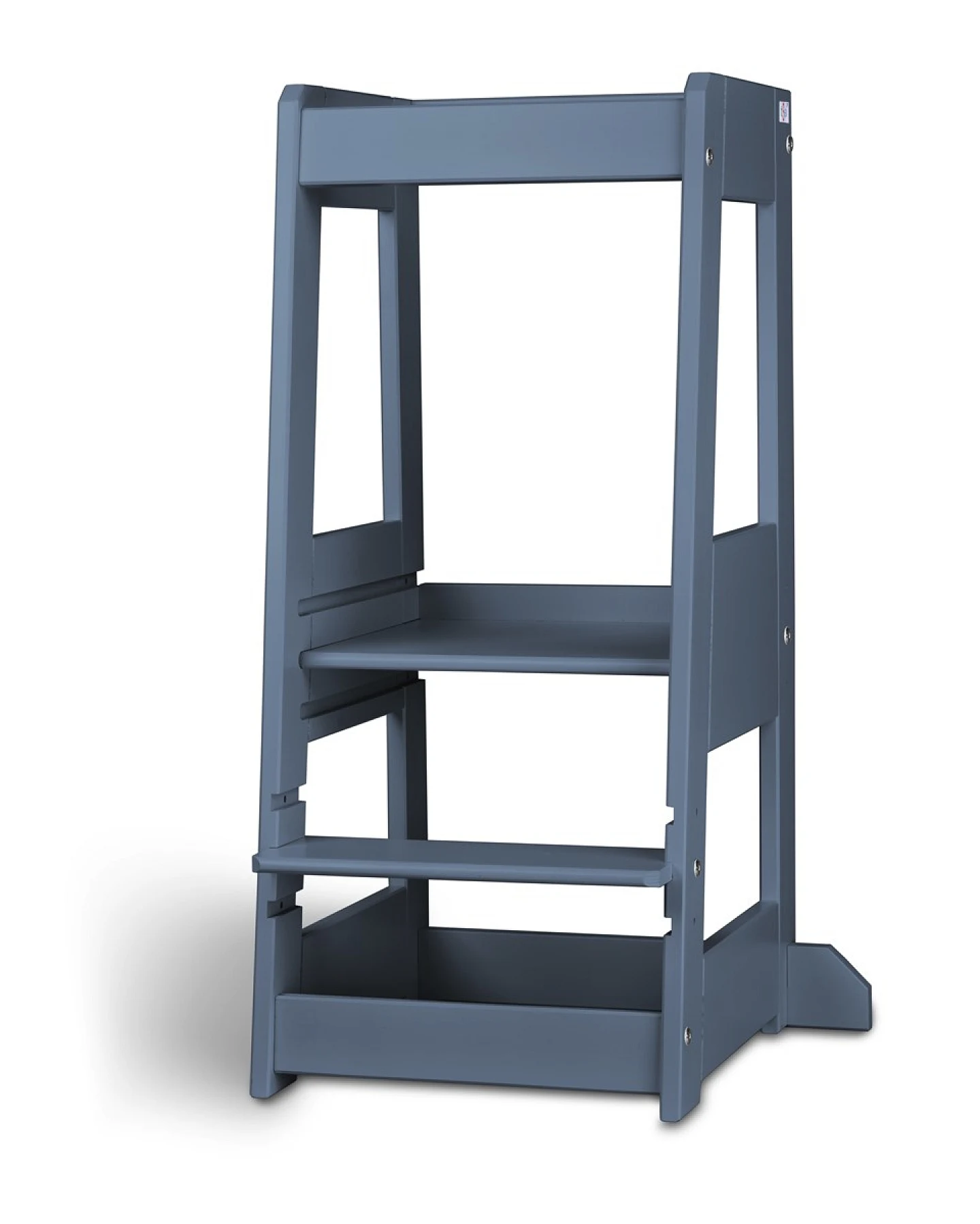 Lernturm Felix mitwachsend, Buche massiv 40 x 91 x 45 cm, taubenblau – Ansicht 2