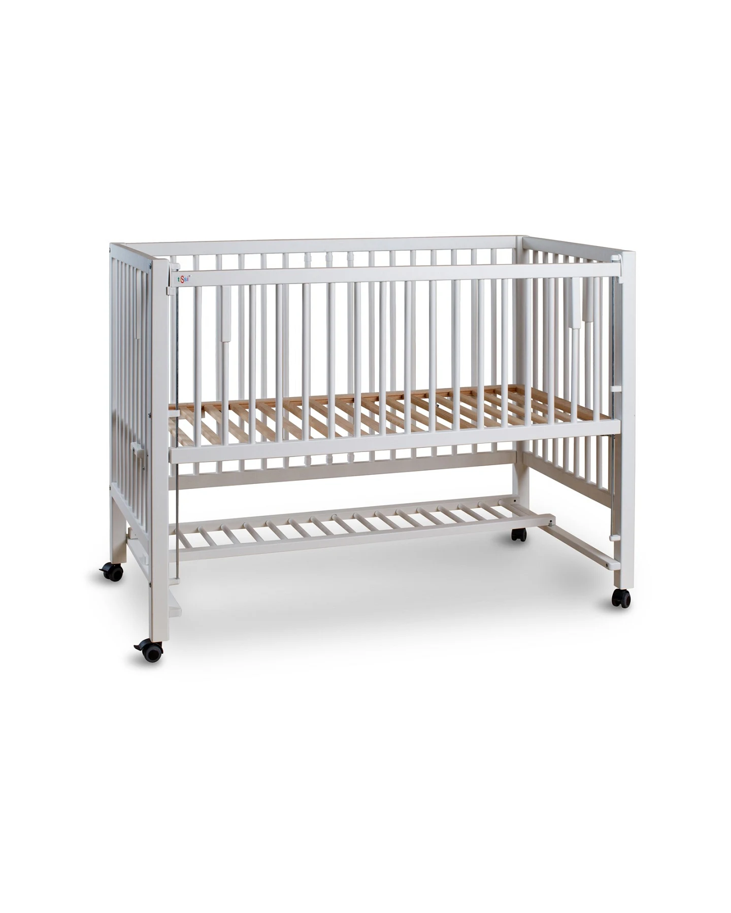 Beistell- und Babybett Hajo Buche 120 x 60 cm, weiß – Ansicht 2