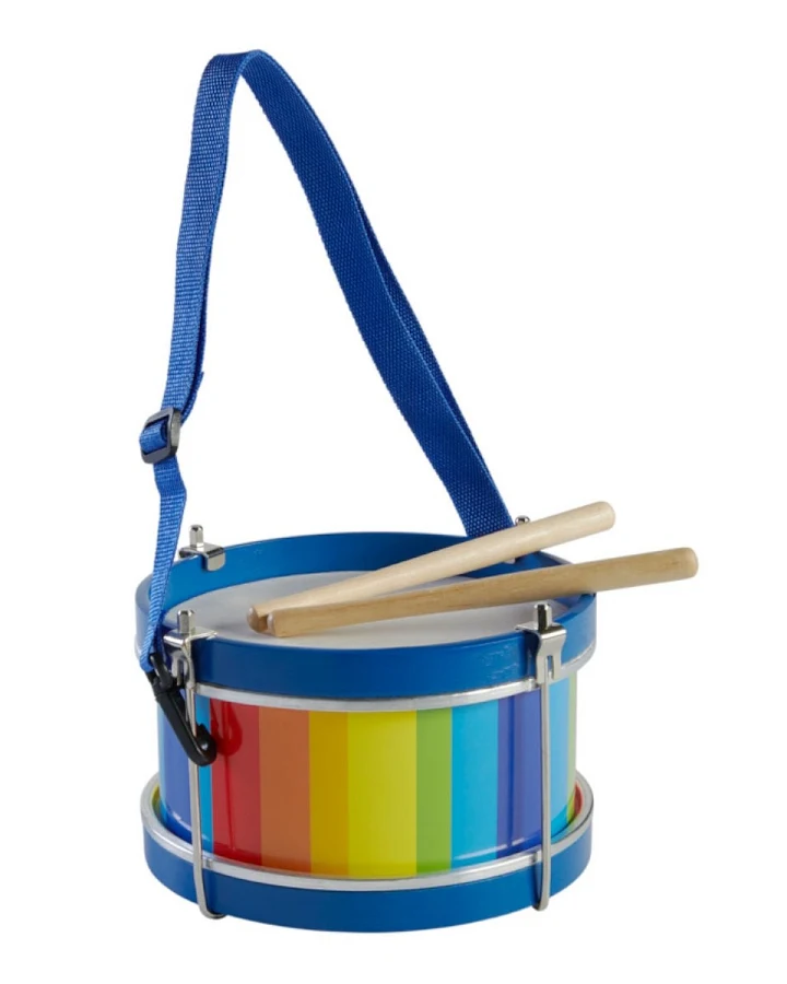 goki Kinder Trommel mit Holzkorpus Durchmesser 23,5 cm, Höhe 14,5 cm