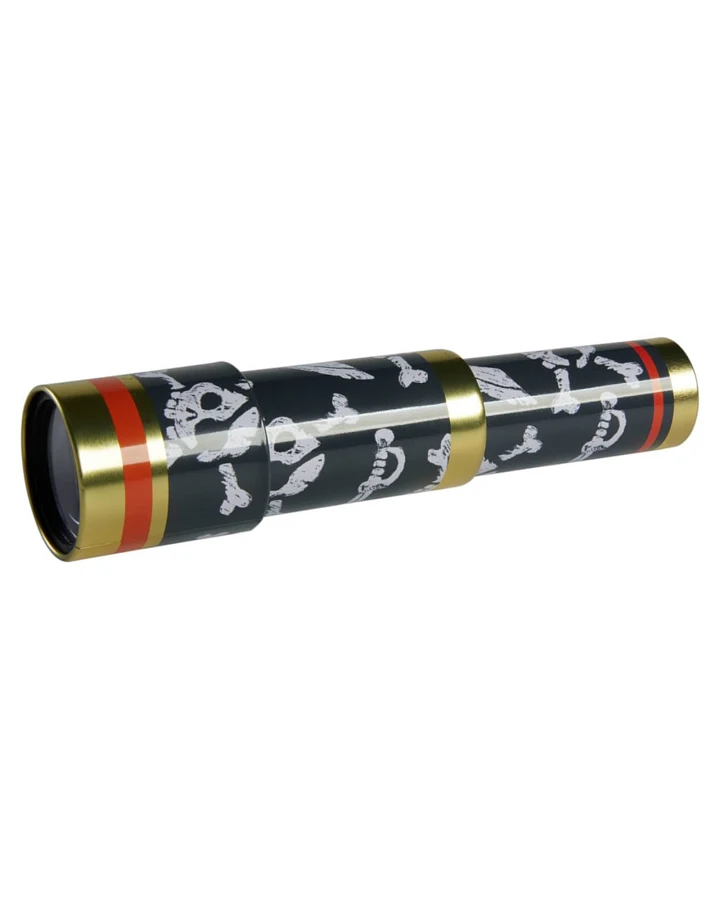 goki Kinder Fernrohr Piraten aus Metall Länge 24,5 cm, Durchmesser 4 cm