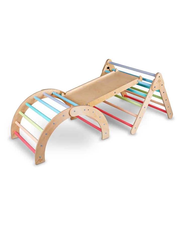 Kletter Set: Piklerdreieck, Rutsche und Kletterbogen 2 x ca. 83 x 38 x 6 cm, 1 x ca. 80 x 60 x 45
