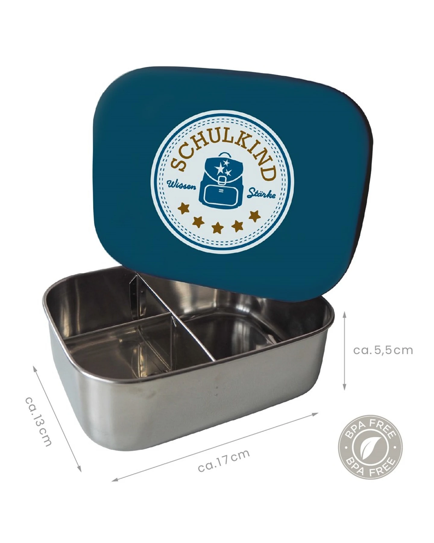 Brotdose Schulkind Petrol 17 x 13 x 5,5 cm – Ansicht 2