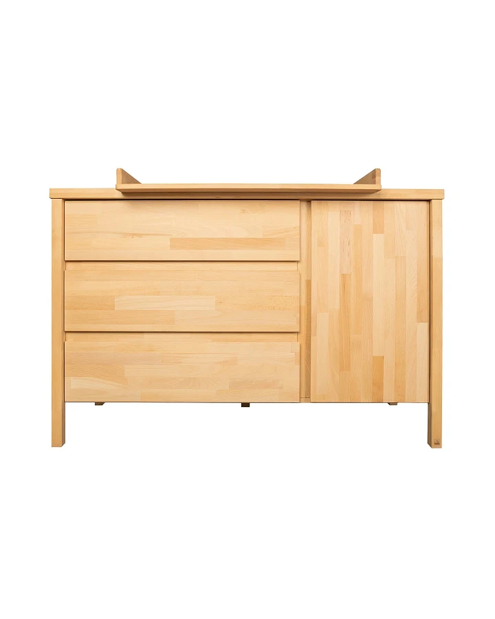 Pinolino Kommode "Enno" extrabreit, Buche massiv, bio geölt B 141 cm, T 76 bzw. 52 cm, H 100 cm