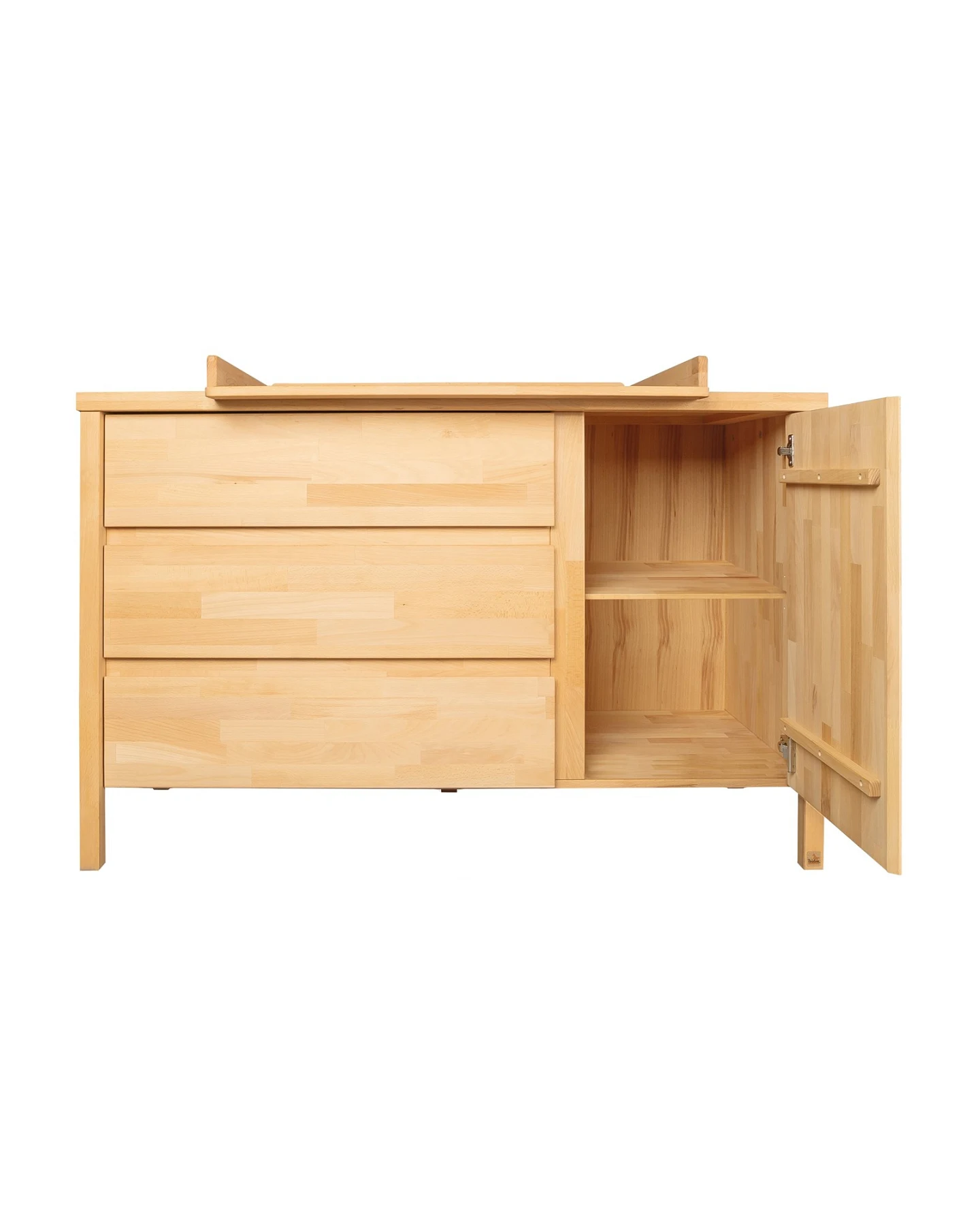 Pinolino Kommode "Enno" extrabreit, Buche massiv, bio geölt B 141 cm, T 76 bzw. 52 cm, H 100 cm – Ansicht 2