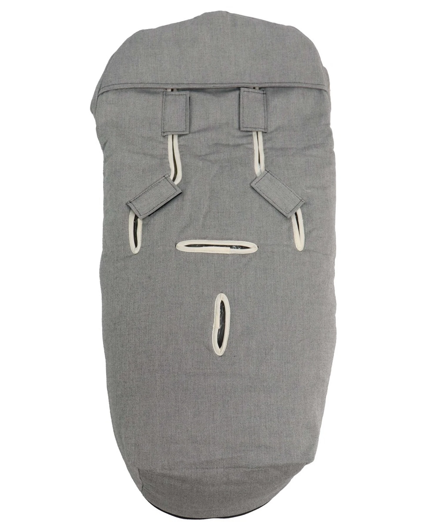 Kaiser Naturfellprodukte Fußsack Kinderwagen Bio-Baumwolle "Naturell" grau Maße ca. 95 x 44 cm – Ansicht 2