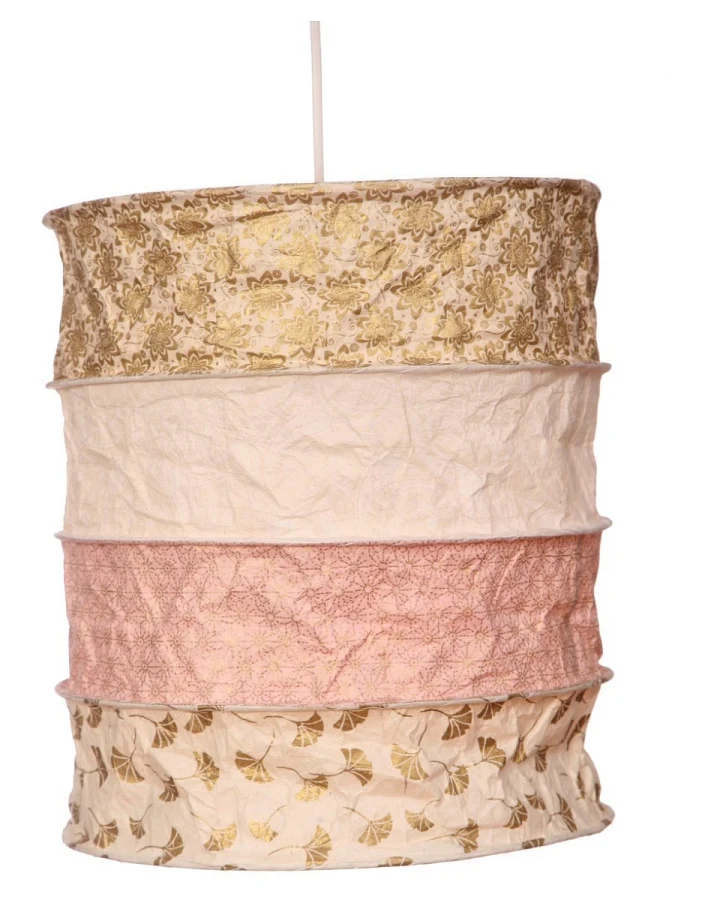 Lokta-Lampenschirm Lagos natur-rosa-gold Durchmesser: 28 cm, Höhe: 25,5 cm