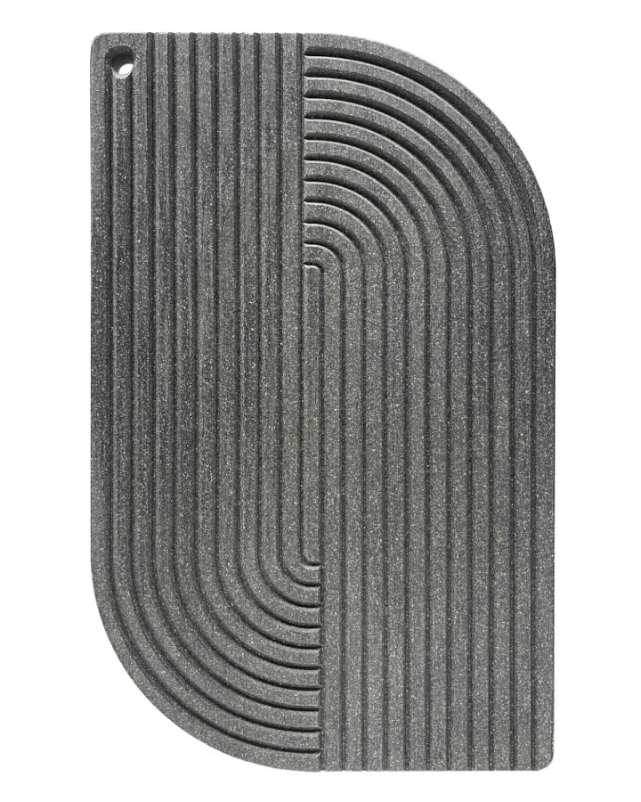 Schneidebrett "Lines" aus nachhaltigem Holzwerkstoff schieferschwarz Maße 42 x 26 x 1,9 cm
