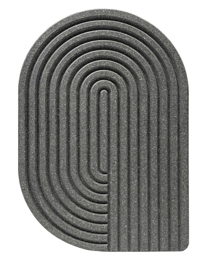 Schneidebrett "Curve" aus nachhaltigem Holzwerkstoff schieferschwarz Maße 26 x 18 x 1,9 cm
