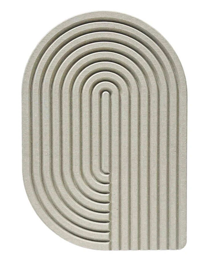 Schneidebrett "Curve" aus nachhaltigem Holzwerkstoff seidengrau Maße 26 x 18 x 1,9 cm