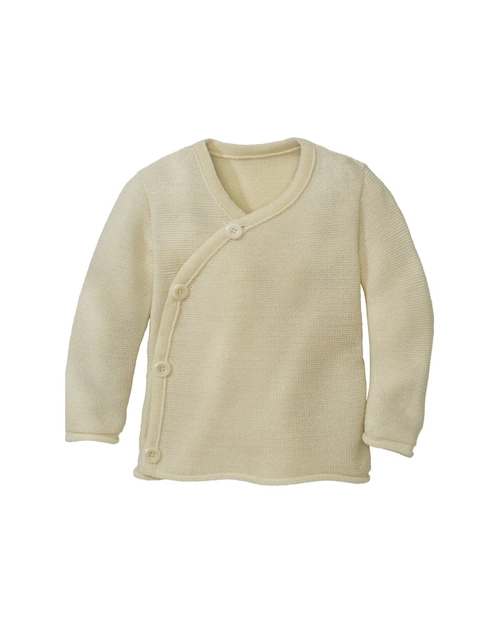 Disana Baby Jacke Bio-Merinowolle melange-natur Gr.50/56