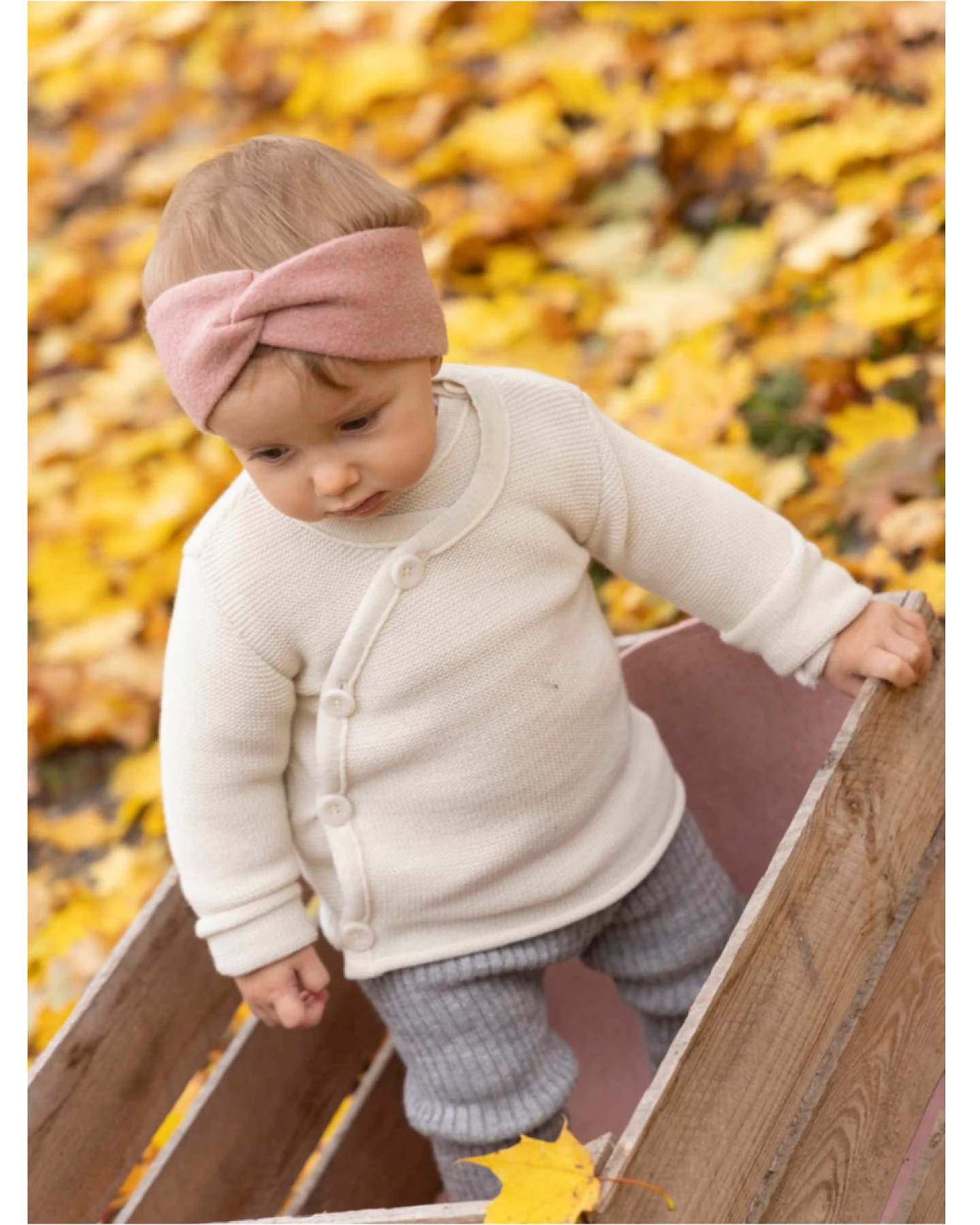 Disana Baby Jacke Bio-Merinowolle melange-natur Gr.50/56 – Ansicht 2