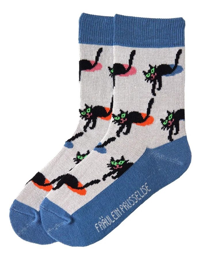 Baby- und Kindersocken Schwarze Katze Gr.23/26