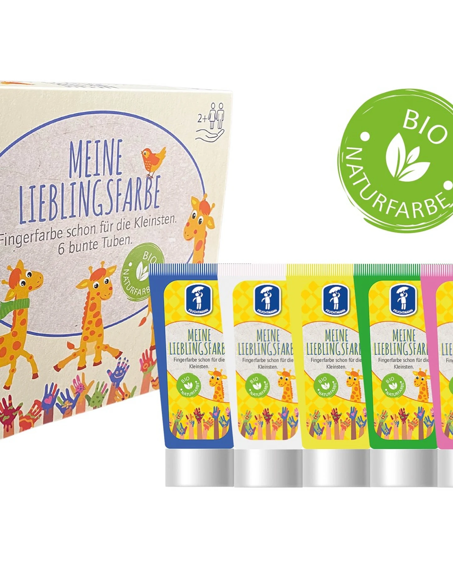 Meine Lieblingsfarbe Fingermalfarben 6 Tuben a 75 g blau, weiß, gelb, grün, rosa, rot – Ansicht 2
