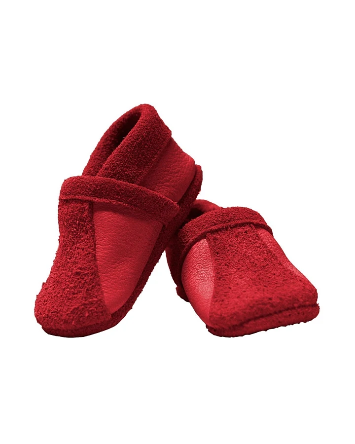 Baby und Kinder Hausschuhe Krabbelschuhe Ecopell Leder "Sporty" beere Gr. 21/22