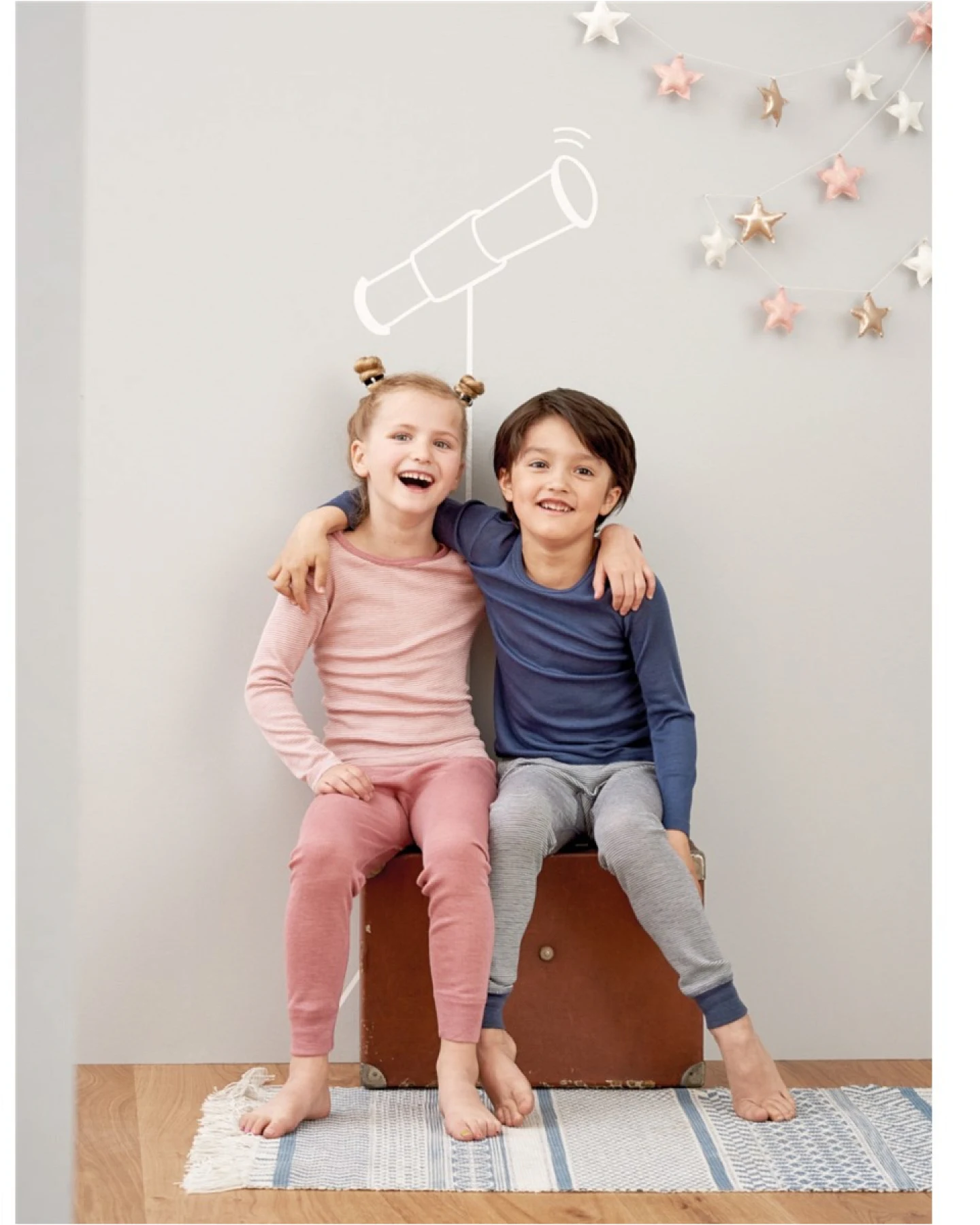 Living Crafts Kinder Unterhose langes Bein Wolle Seide rosa Gr.104 – Ansicht 2