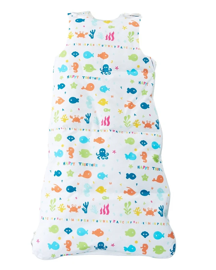 Winterschlafsack Baby, Daunen, "Happy Fish" Gr.2 (110 cm)