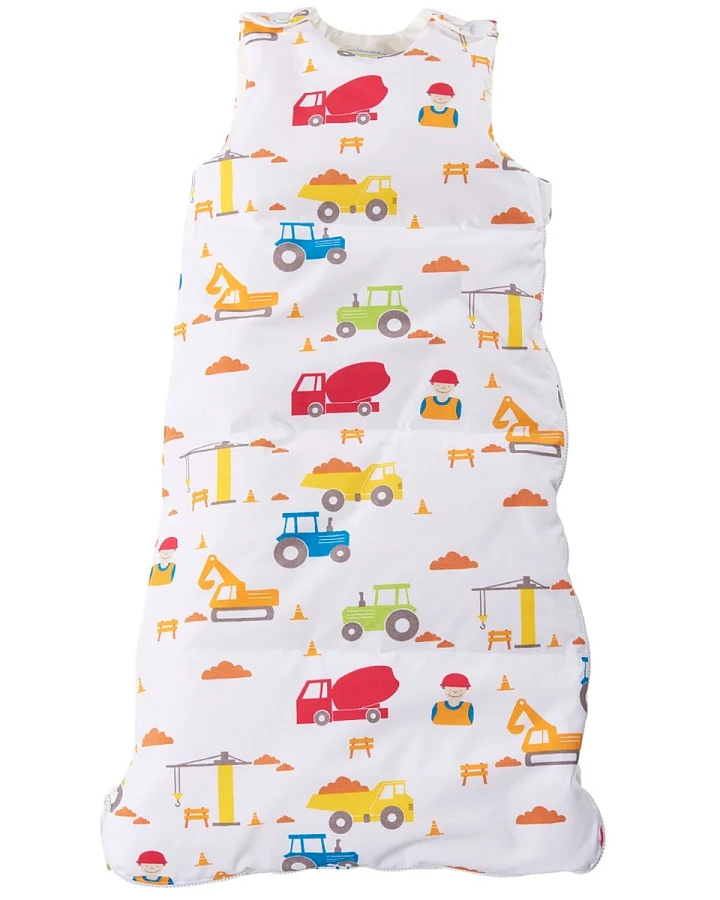 Winterschlafsack Baby, Daunen, "Baustelle" Gr.2 (110 cm)