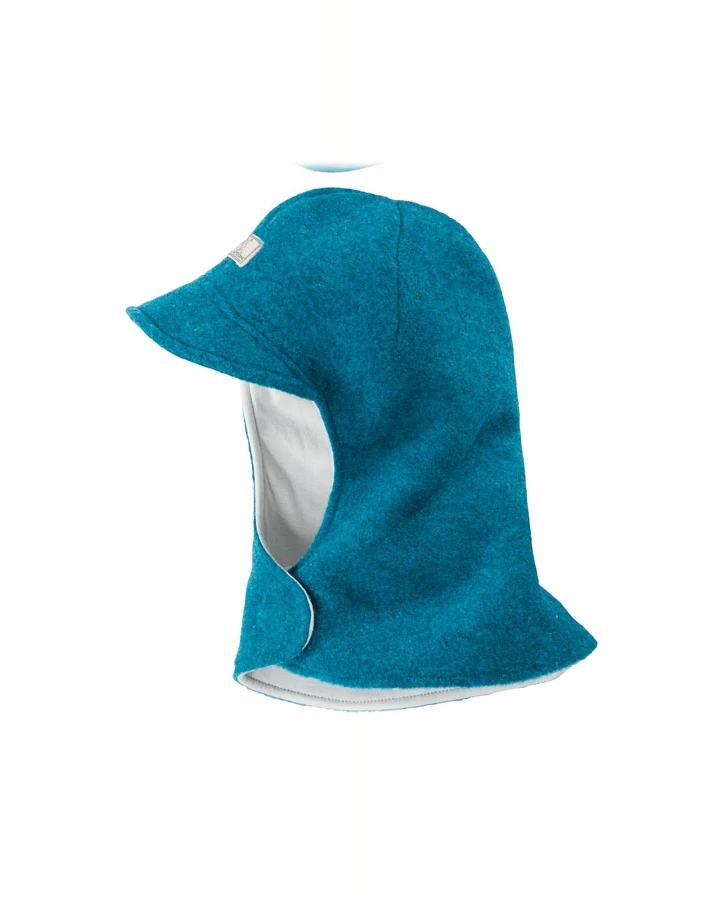 Pickapooh Baby und Kindermütze "Otto" Bio Schurwolle petrol Gr.48