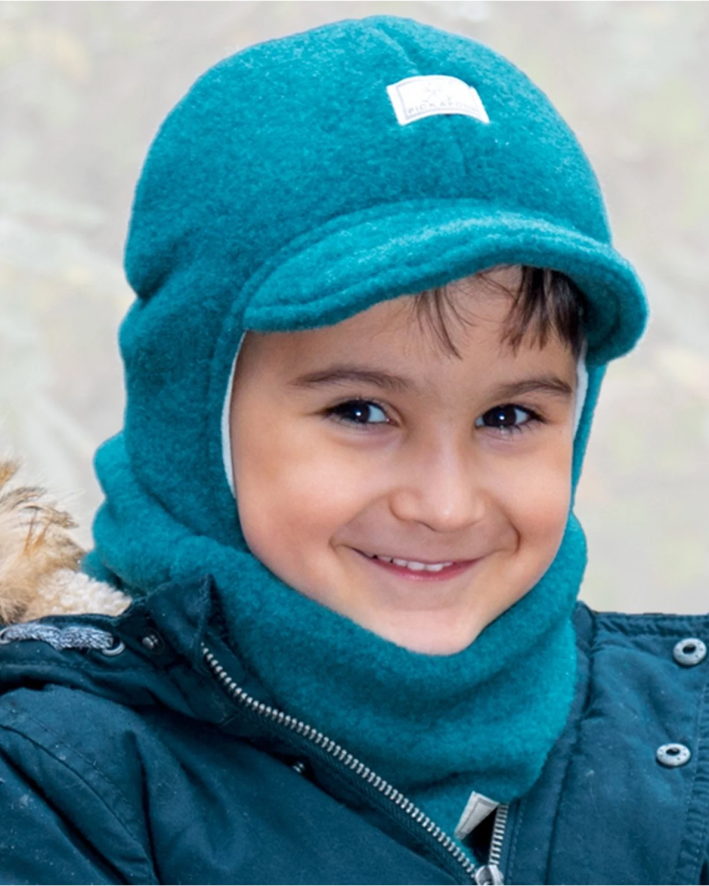 Pickapooh Baby und Kindermütze "Otto" Bio Schurwolle petrol Gr.48 – Ansicht 2