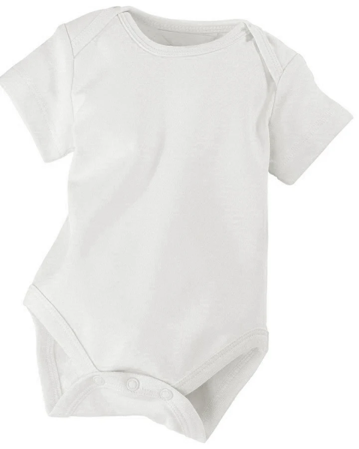 Baby Body Kurzarm Bio Baumwolle off white Gr.74/80