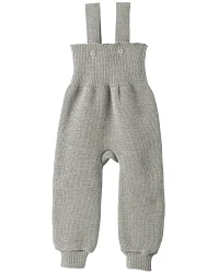 Produktseite: Disana Baby Hose mit Trägern Bio-Merinowolle hellgrau Gr.62/68