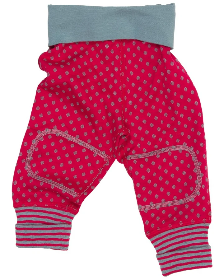 Baby und Kinder Hose zum Wenden persischrot-taubenblau Gr.86/92