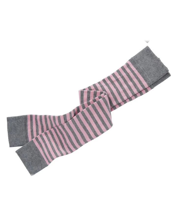 Kinder Leggings Baumwolle (kbA) grau-geringelt Gr.5-6