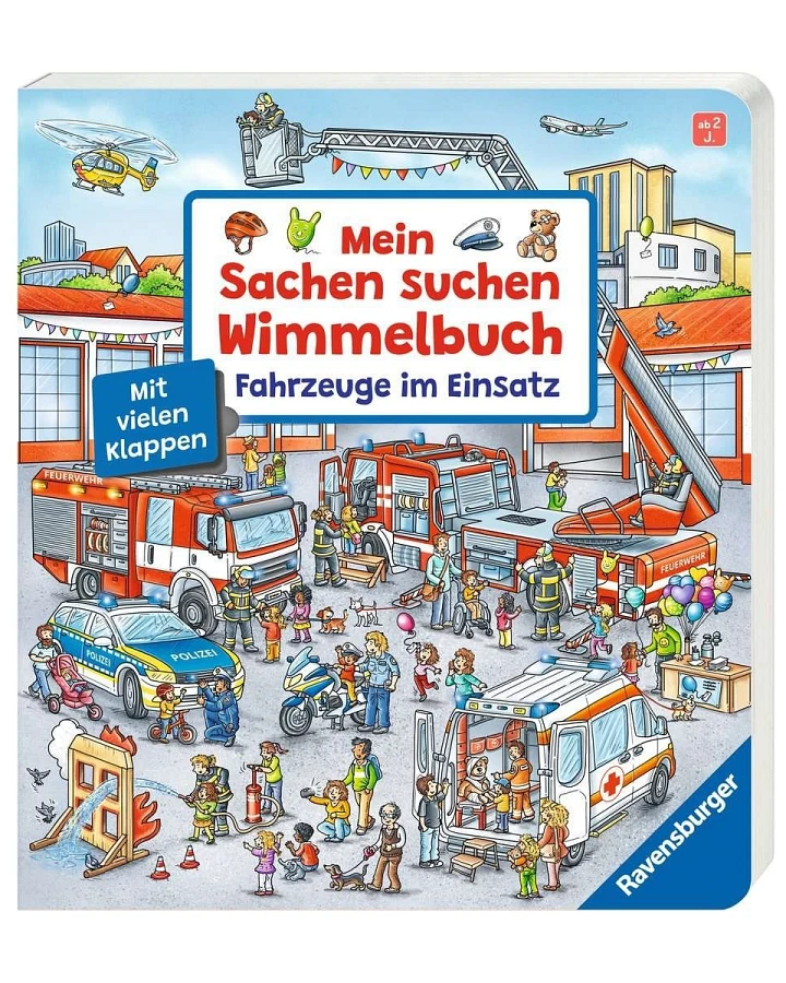 Ravensburger Mein Sachen suchen Wimmelbuch: Fahrzeuge im Einsatz ab 2 Jahre