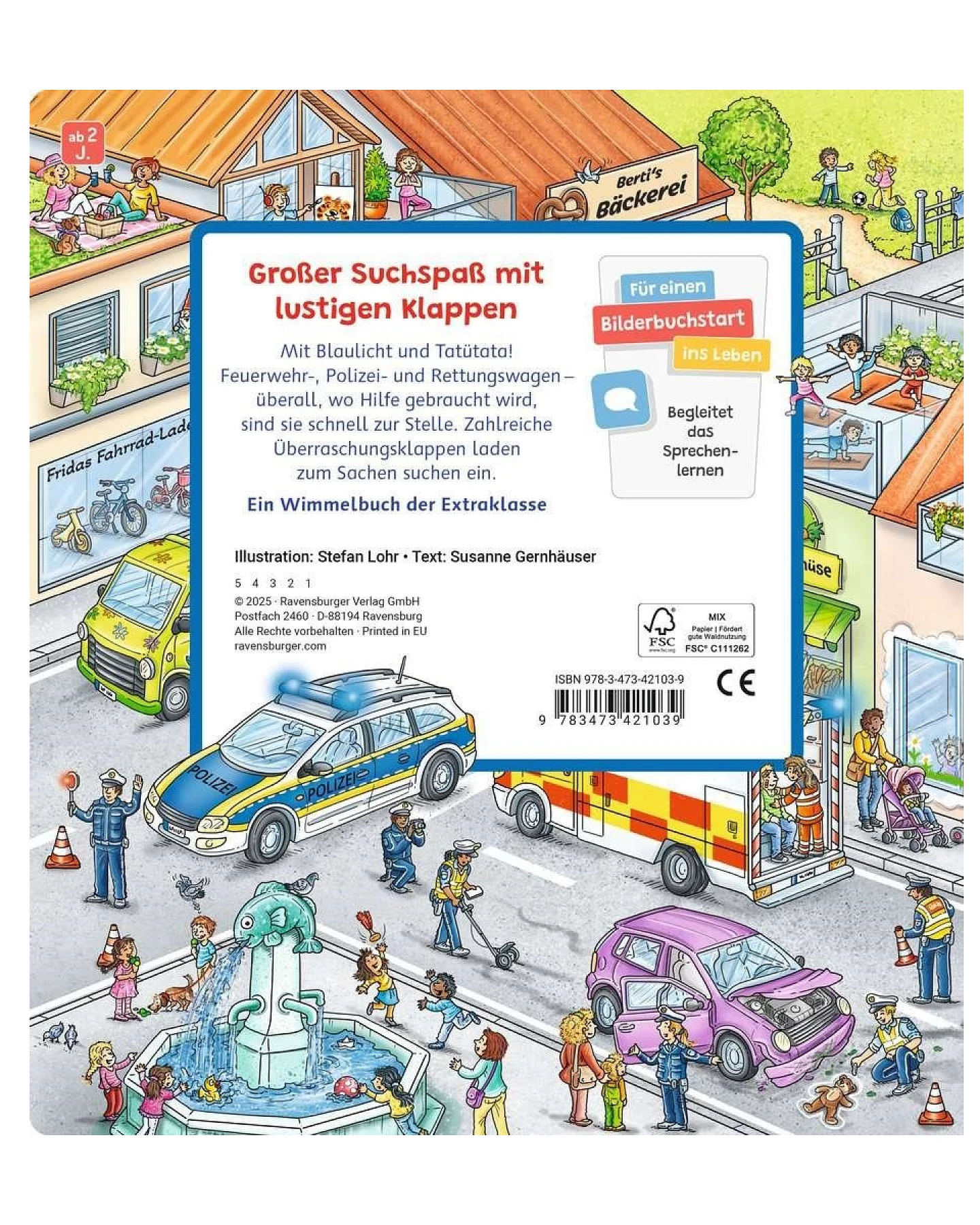 Ravensburger Mein Sachen suchen Wimmelbuch: Fahrzeuge im Einsatz ab 2 Jahre – Ansicht 2
