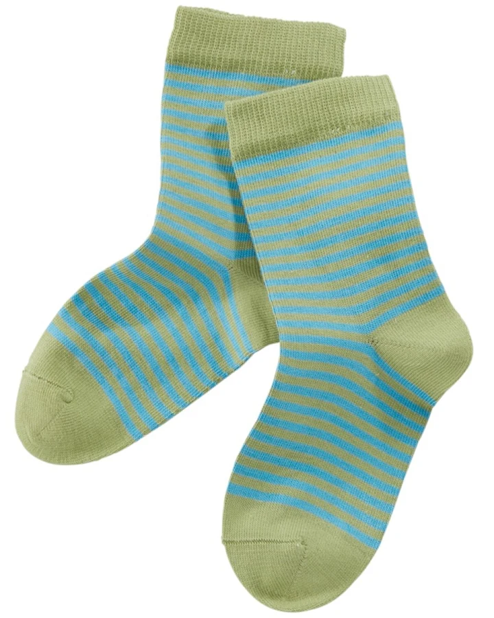 Ringelsocken kiwi-türkisblau Gr. 3-4
