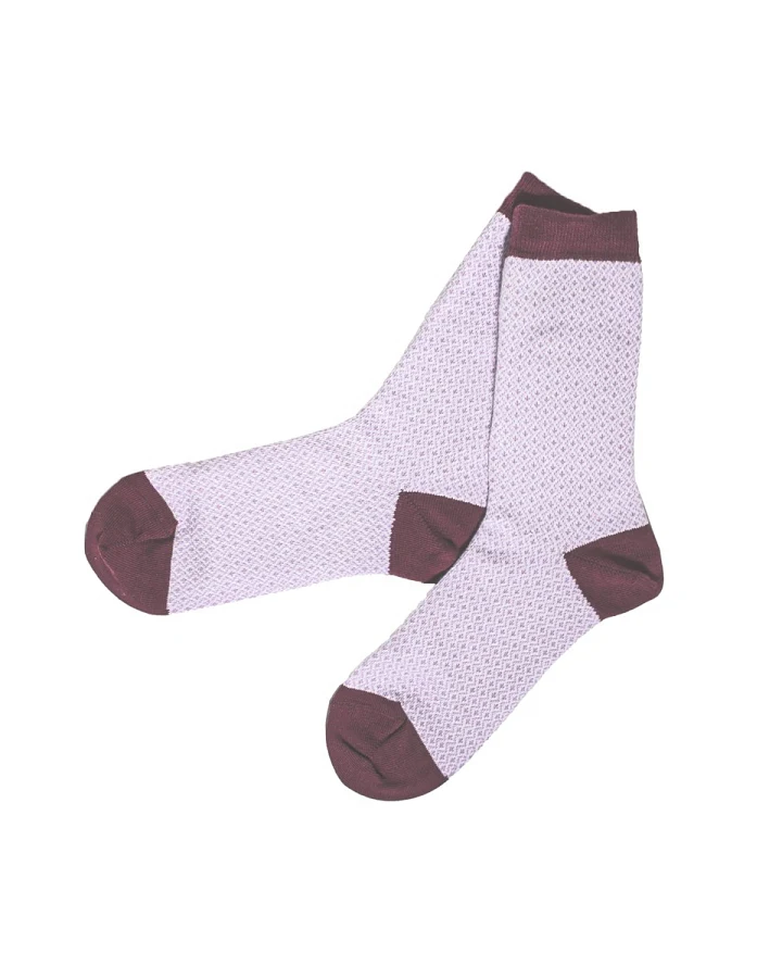 Damensocken korduan-flieder-weiß Gr.35-38