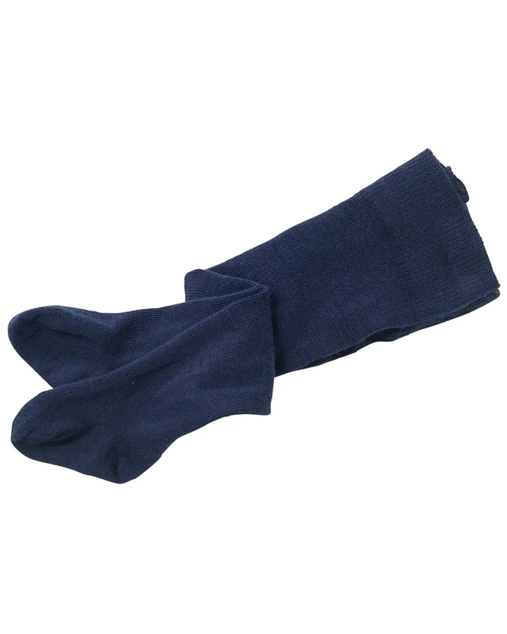 Babystrumpfhose Schurwolle - Baumwolle (kbA) marine Gr.00