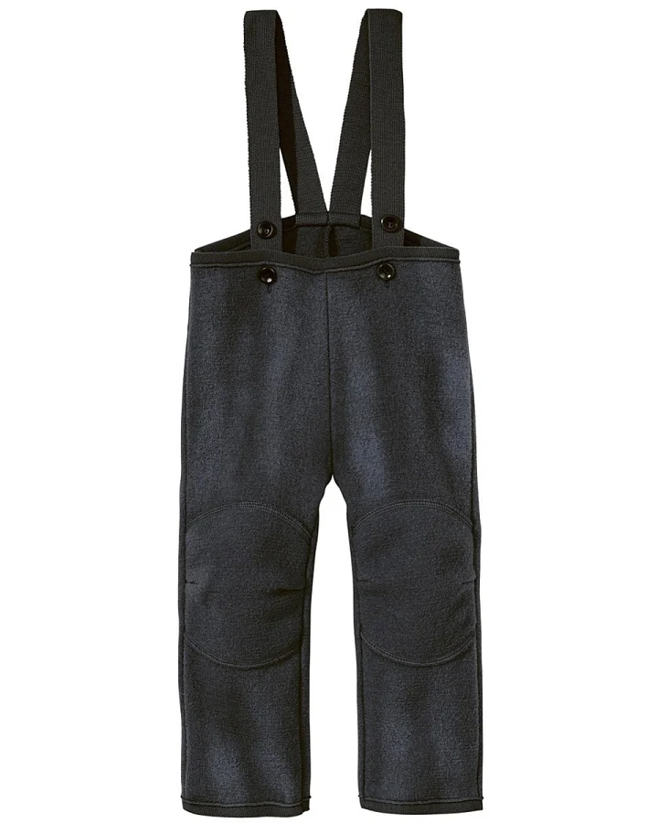 Disana Kinder Latzhose Bio-Merinowolle Walk anthrazit Gr.98/104