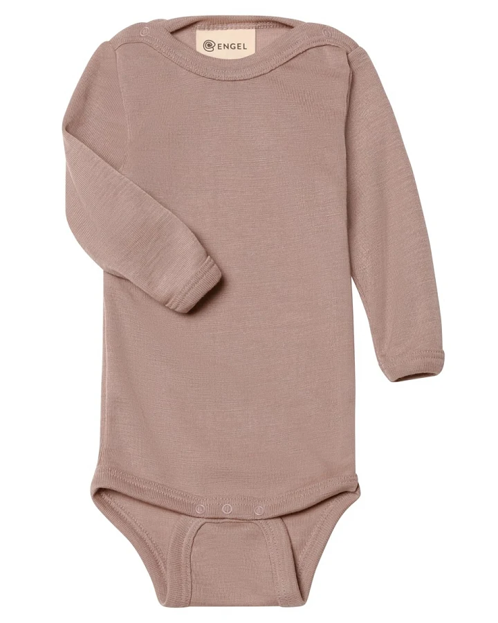 Engel Natur Baby Body langarm dusty rose Gr. 74/80