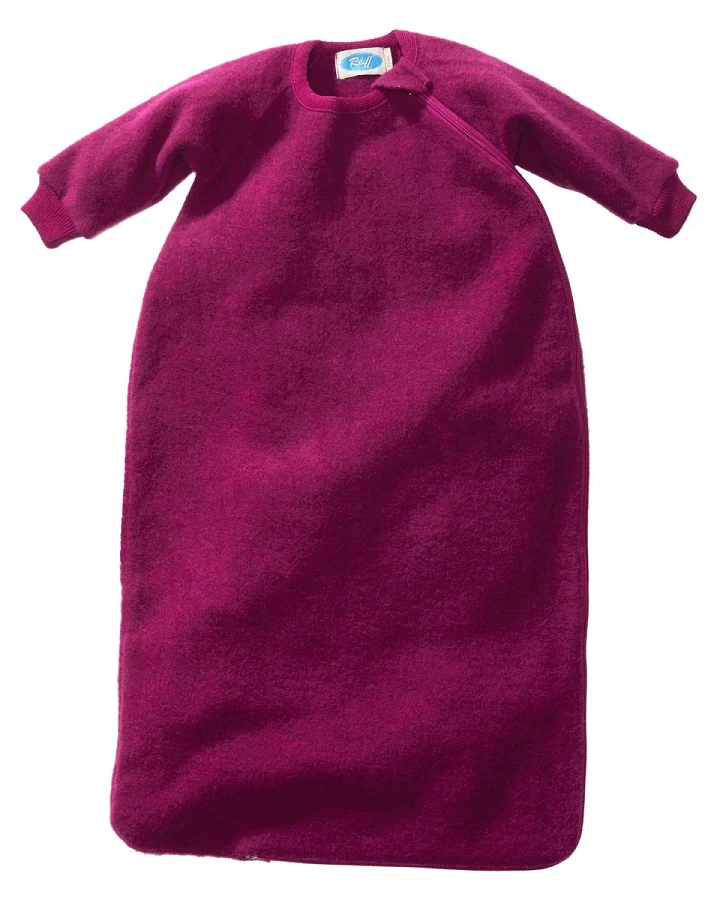 Schlafsack Baby mit Arm Bio-Merinowolle Ganzjahr beere Gr.74/80