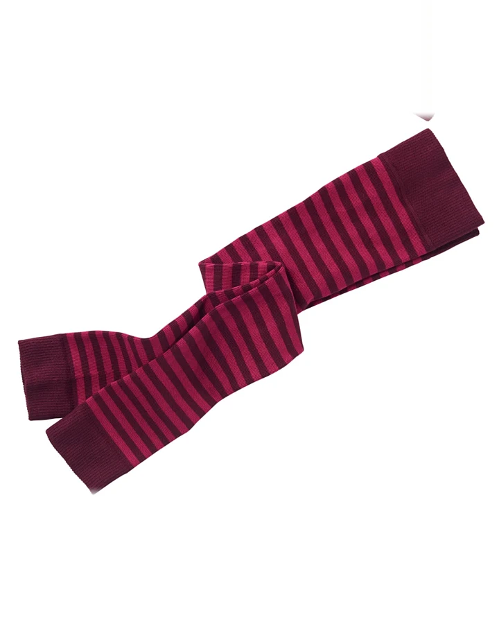 Kinder Leggings Baumwolle (kbA) sangria-geringelt Gr.5/6