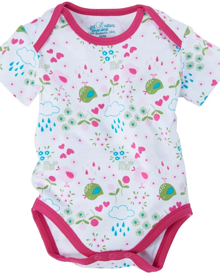 Baby Body Kurzarm Bio Baumwolle Birds Gr.74/80