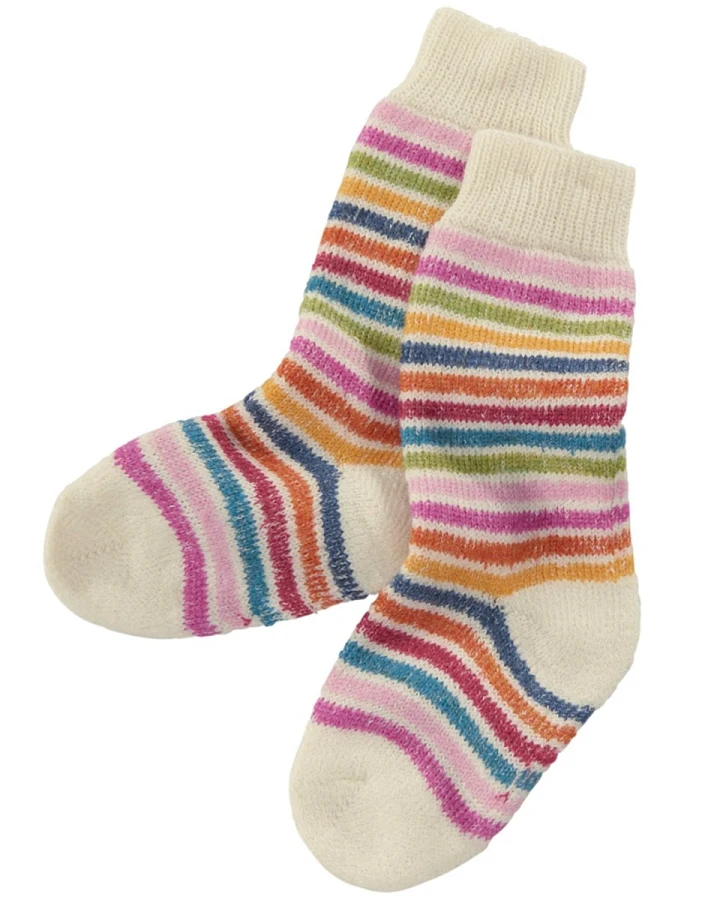 Kinder Socken Bio-Schurwolle Rainbow naturmix Gr.29-30